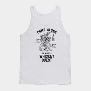Funny Whiskey Cowgirl Riding A Jackalope Shirt Tank Top